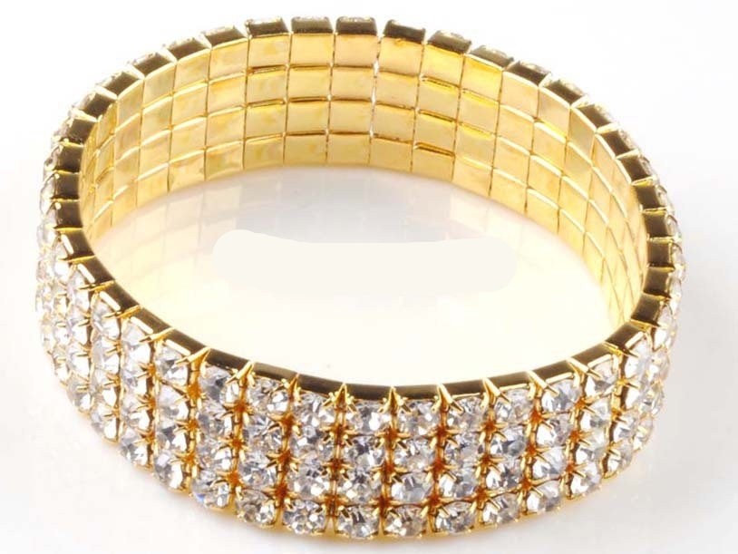 4 Diamond Gold Loop Bracelet